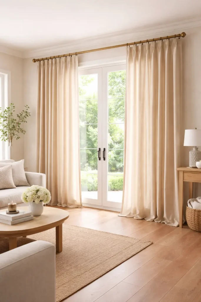 Should curtains touch the floor