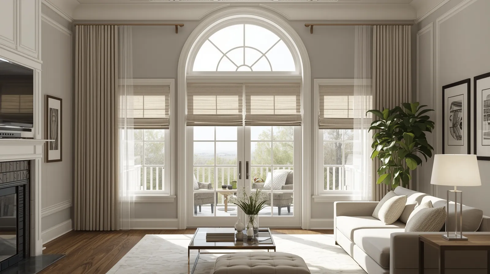 ideas for arched window coverings​